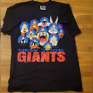 Vintage Warner Bros Black New York Giants Cartoon Teeage